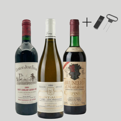 Coffret dégustation de vins vintage
