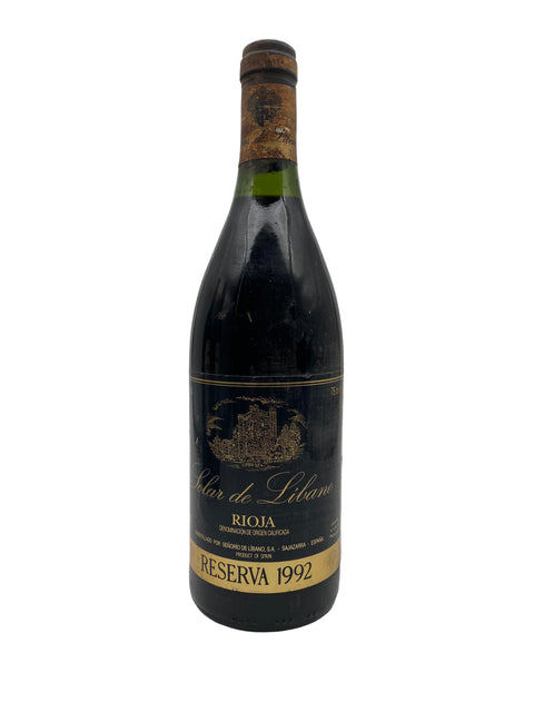 Rioja Solar de Líbano Reserva 1992