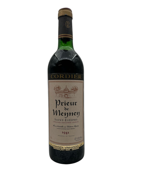 Bouteille de Prieur de Meyney de 1981 Cordier Saint-Estèphe