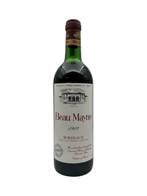Bouteille de vin rouge Beau Mayne 1982 de Bordeaux