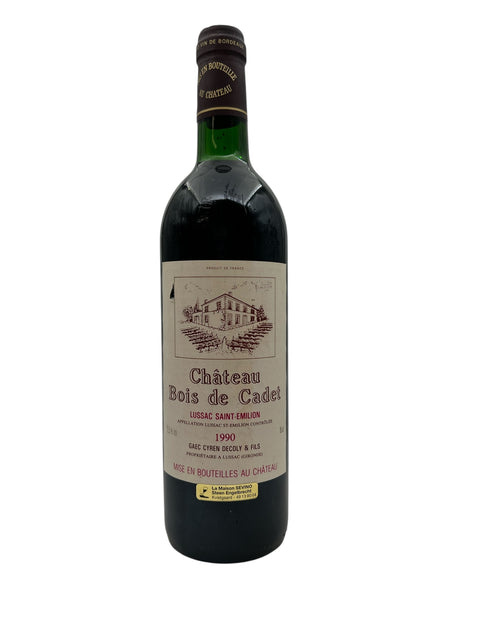 Bouteille de vin rouge Château Bois de Cadet 1990