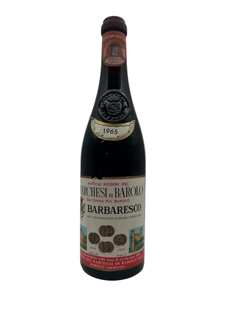 Bouteille de vin rouge Barbaresco Marchesi di Barolo 1965