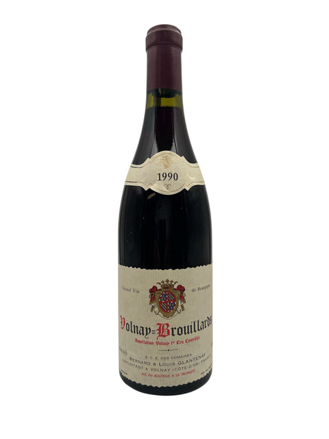 Bouteille de vin rouge 1990 de Volnay Brouillard