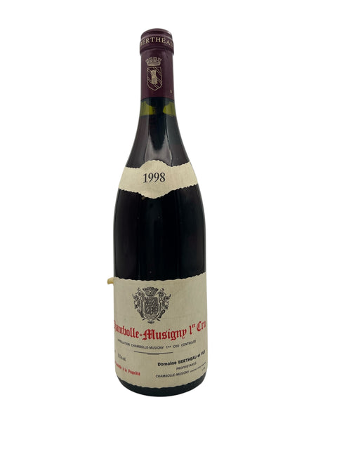 Bouteille de Chambolle-Musigny 1er Cru 1998 du Domaine Bertheau