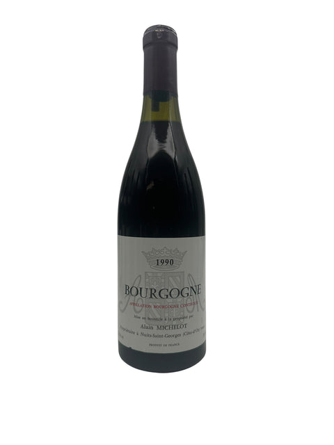 Bouteille de vin rouge de Bourgogne de 1990 par Alain Michelot