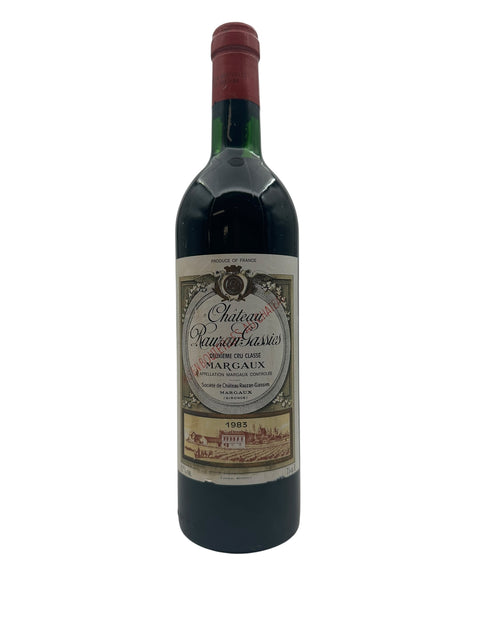 Bouteille de Château Rauzan-Gassies 1983 de Margaux