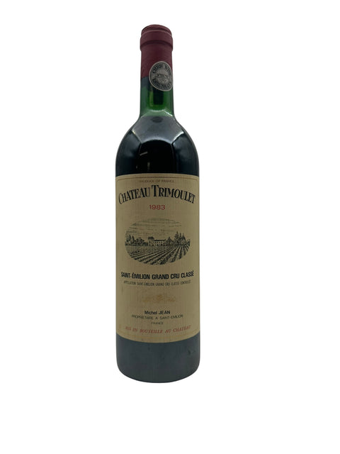 Bouteille de vin rouge Château Trimoulet 1983