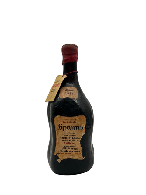 Bouteille de Spanna Castello di Lozzolo 1957 avec étiquette