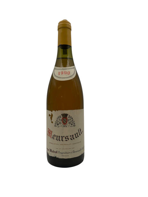 Bouteille de Meursault Pierre Matrot du millésime 1990