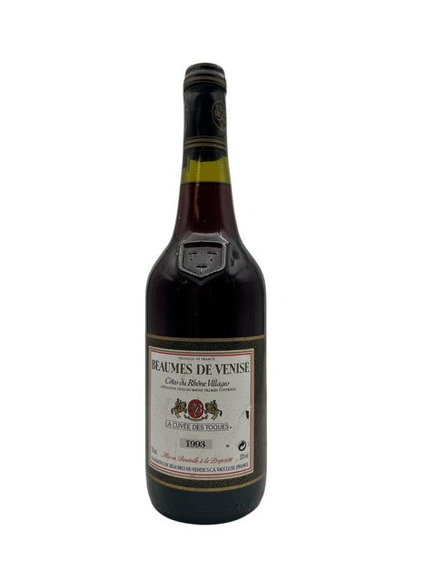 Bouteille de vin rouge Beaumes de Venise La Cave des Toques 1993