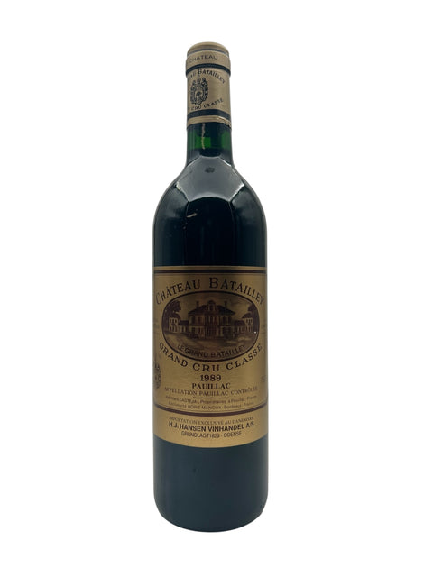 Bouteille de vin rouge Château Batailley 1989 Pauillac