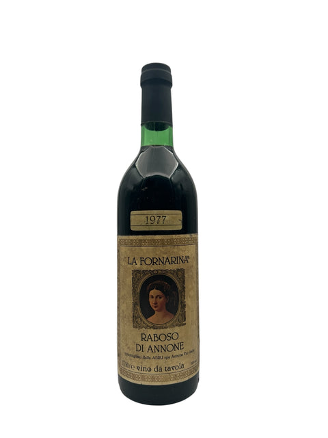 Bouteille de vin rouge Raboso di Annone La Fornarina 1977