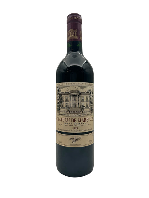 Bouteille de vin rouge Château de Marbuzet 1989