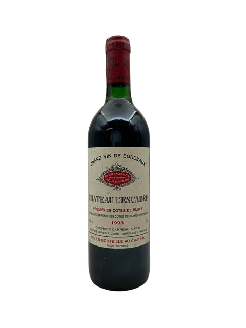 Bouteille de vin rouge Château l'Escadre de 1993