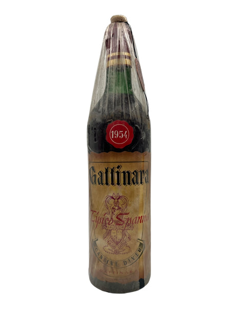 Bouteille de vin rouge Gattinara Cantine Diver millésime 1954