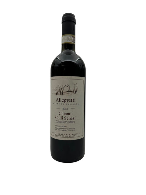 Bouteille de vin rouge Chianti Colli Senesi Allegretti 2012