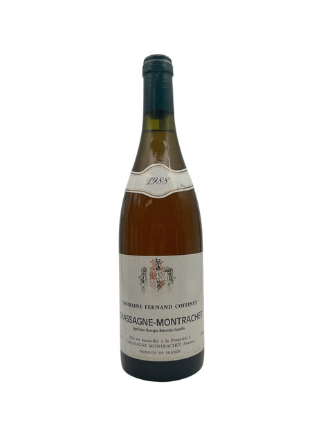 Bouteille de Chassagne-Montrachet Domaine Fernand Coffinet 1988