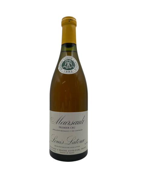 Bouteille de Meursault Premier Cru Louis Latour millésime 1993
