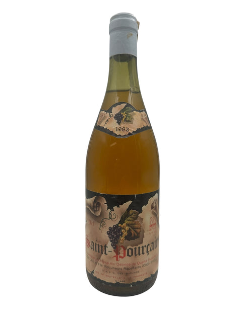 Vin blanc Saint-Pourçain 1983 avec étiquette détaillée