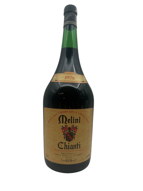 Bouteille de vin rouge italien Chianti Melini 1978