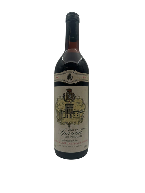 Bouteille de vin rouge Spanna 1978 du Piémont