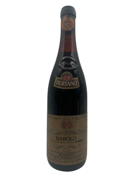 Bouteille Barolo Bersano 1975 avec étiquette originale