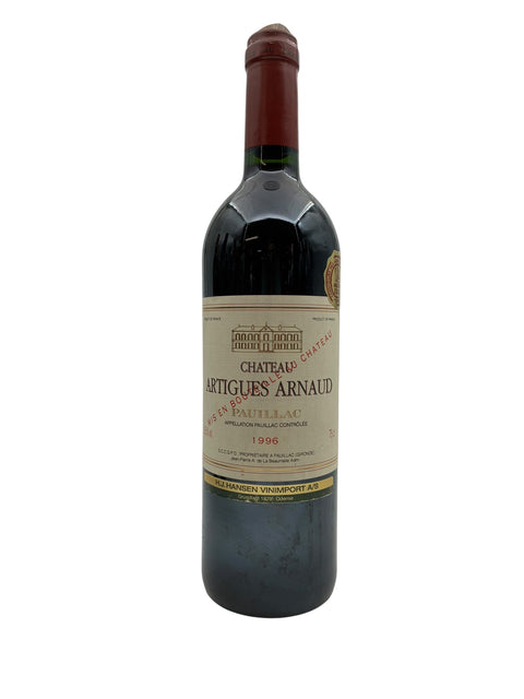 Bouteille de vin rouge Château Artigues Arnaud 1996 de Pauillac