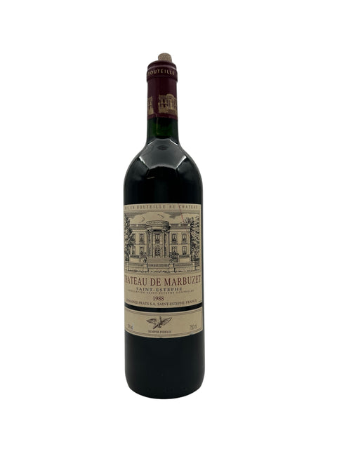Bouteille de vin rouge Château de Marbuzet 1988