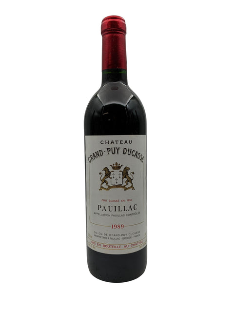 Bouteille Pauillac Grand Puy Ducasse 1989
