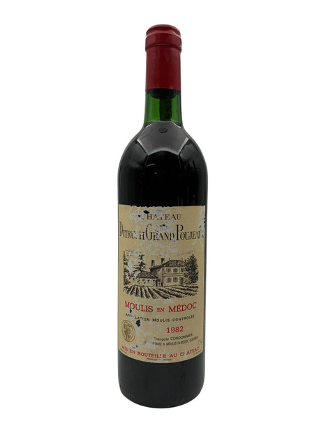 Bouteille de vin rouge Moulis en Médoc Château Dutruch Grand Poujeaux 1982