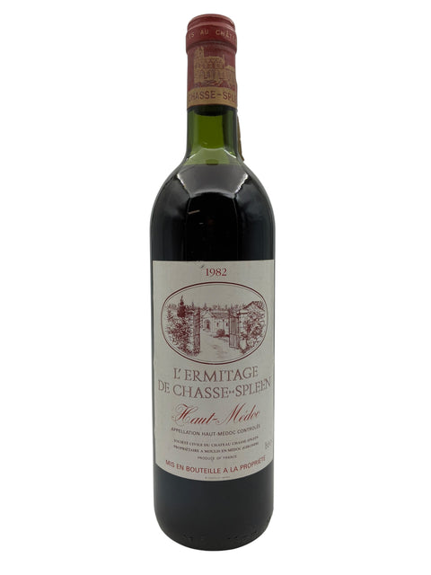 Bouteille de vin rouge L'Ermitage de Chasse-Spleen 1982