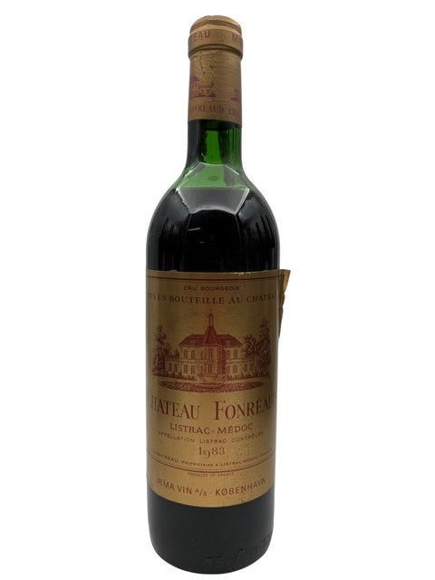 Bouteille de vin rouge Listrac Médoc Château Fonréaud 1983