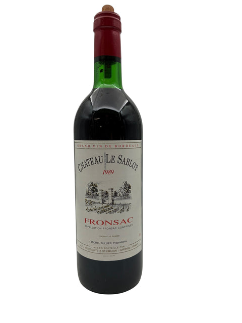 Bouteille de vin rouge Château Le Sablot 1989 de Fronsac
