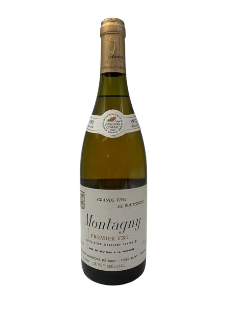 Bouteille de vin blanc Montagny Premier Cru des Vignerons de Buxy