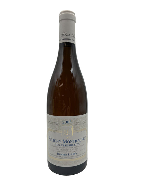 Bouteille de vin blanc Puligny-Montrachet Hubert Lamy 2003