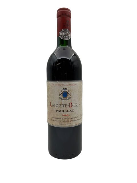 Bouteille de vin rouge Lacoste-Borie 1985 de Pauillac