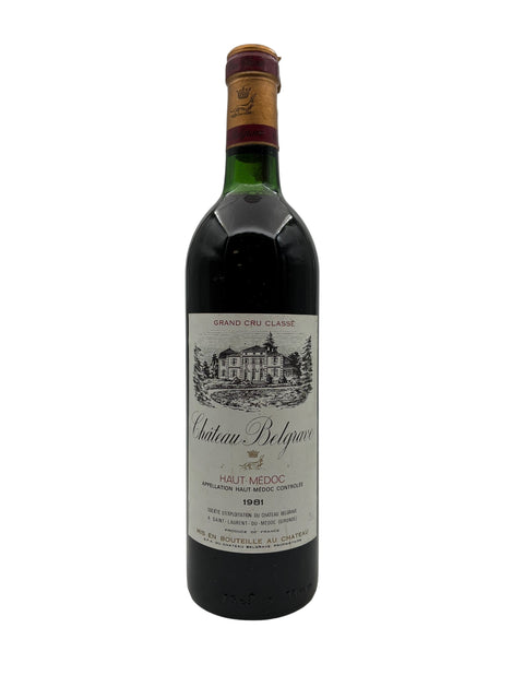 Bouteille de Château Belgrave 1981 du Haut-Médoc