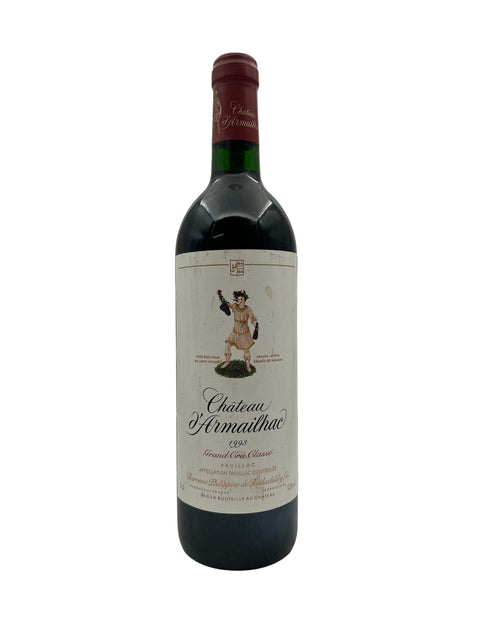 Bouteille de vin rouge Château d'Armailhac 1998