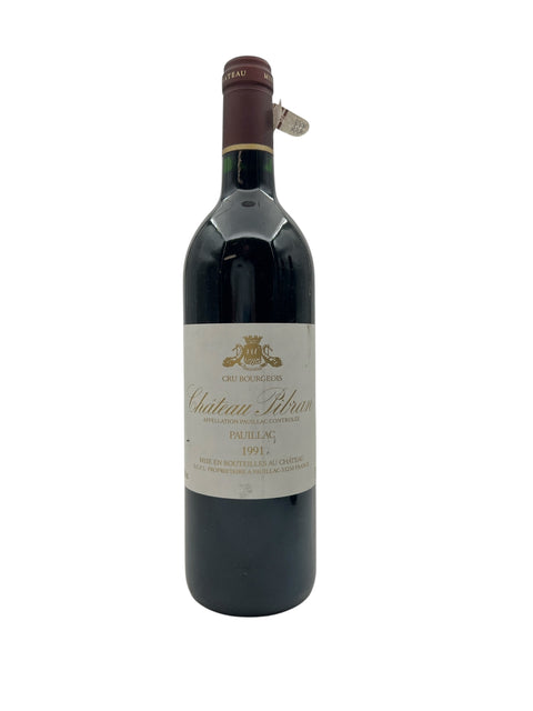 Bouteille de vin rouge Château Pibran 1991 de Pauillac