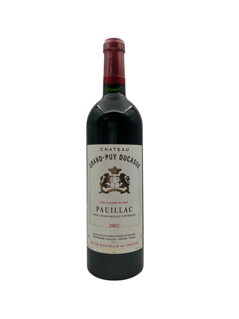 Bouteille de vin rouge Pauillac Grand-Puy Ducasse 2002