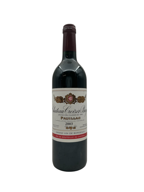 Bouteille de Château Croizet Bages 2003 de Pauillac