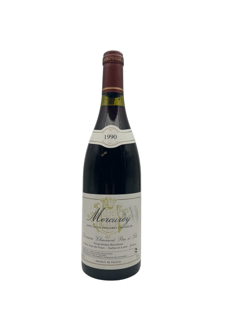 Bouteille de vin rouge Mercurey Domaine Chaumont 1990