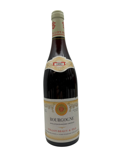 Bouteille Bourgogne 1997 de Tollot-Beaut, vin rouge français