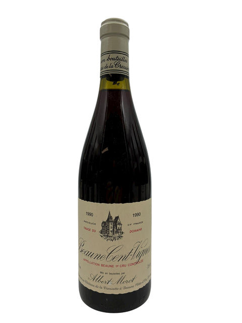 Bouteille de vin rouge Beaune Cent Vignes Albert Morot 1990
