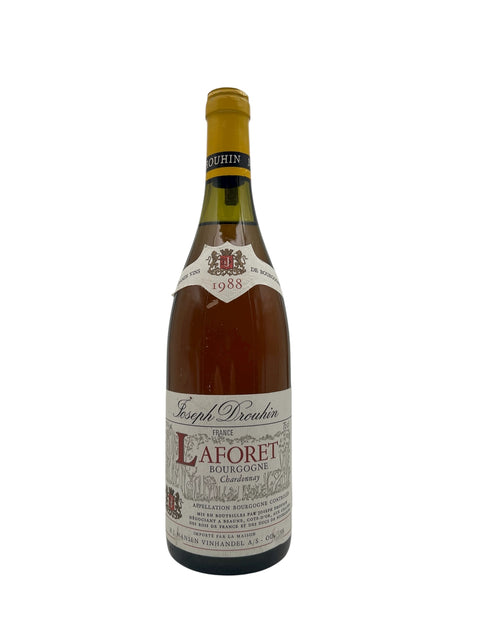 Bouteille de vin blanc de Bourgogne Laforet Joseph Drouhin 1988