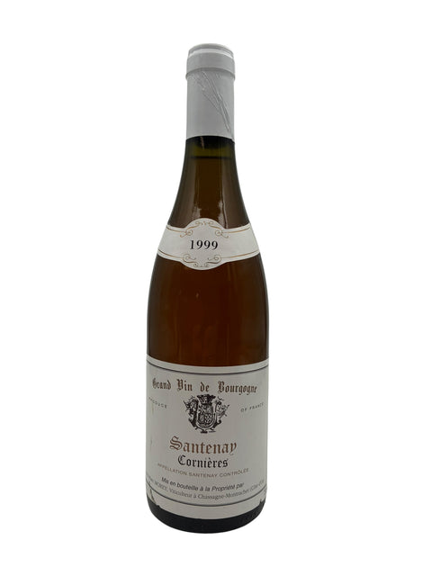 Bouteille de vin blanc Santenay Cornières Monnet 1999