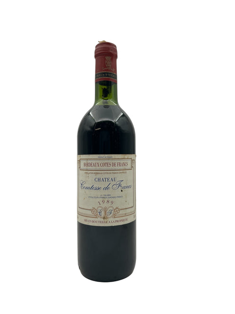 Bouteille de vin rouge Château Comtesse de Francs 1989
