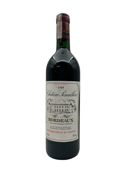 Bouteille de vin rouge Bordeaux Château Senailhac 1989