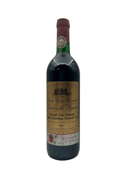 Bouteille de vin rouge Saint-Emilion Grand Barrail 1987