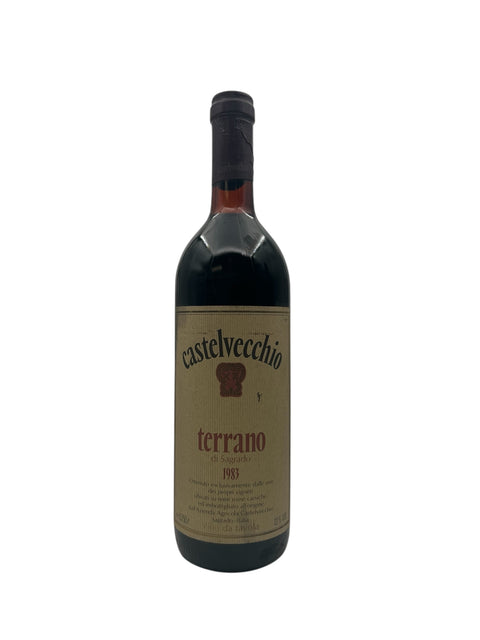 Bouteille de vin rouge Terrano Castelvecchio 1983